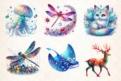 Gemstone Fantasy Animals Clipart Bundle - CraftNest - Digital Crafting and Art