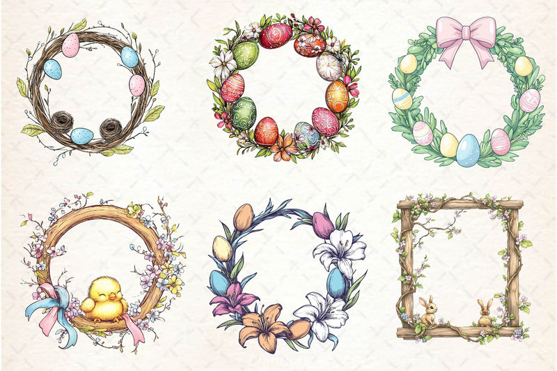 Spring Frames Easter Clipart Bundle - CraftNest - Digital Crafting and Art