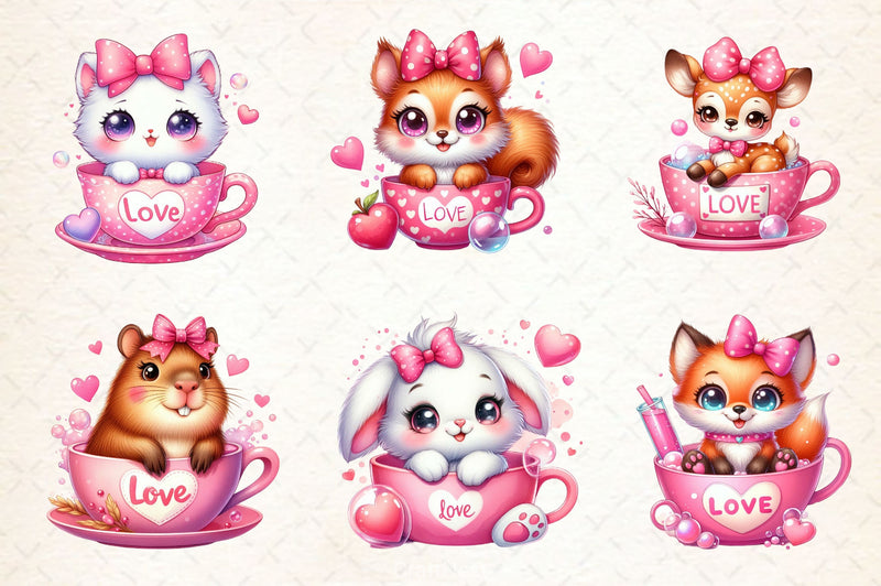 Valentines Day Animals Clipart Bundle - CraftNest - Digital Crafting and Art