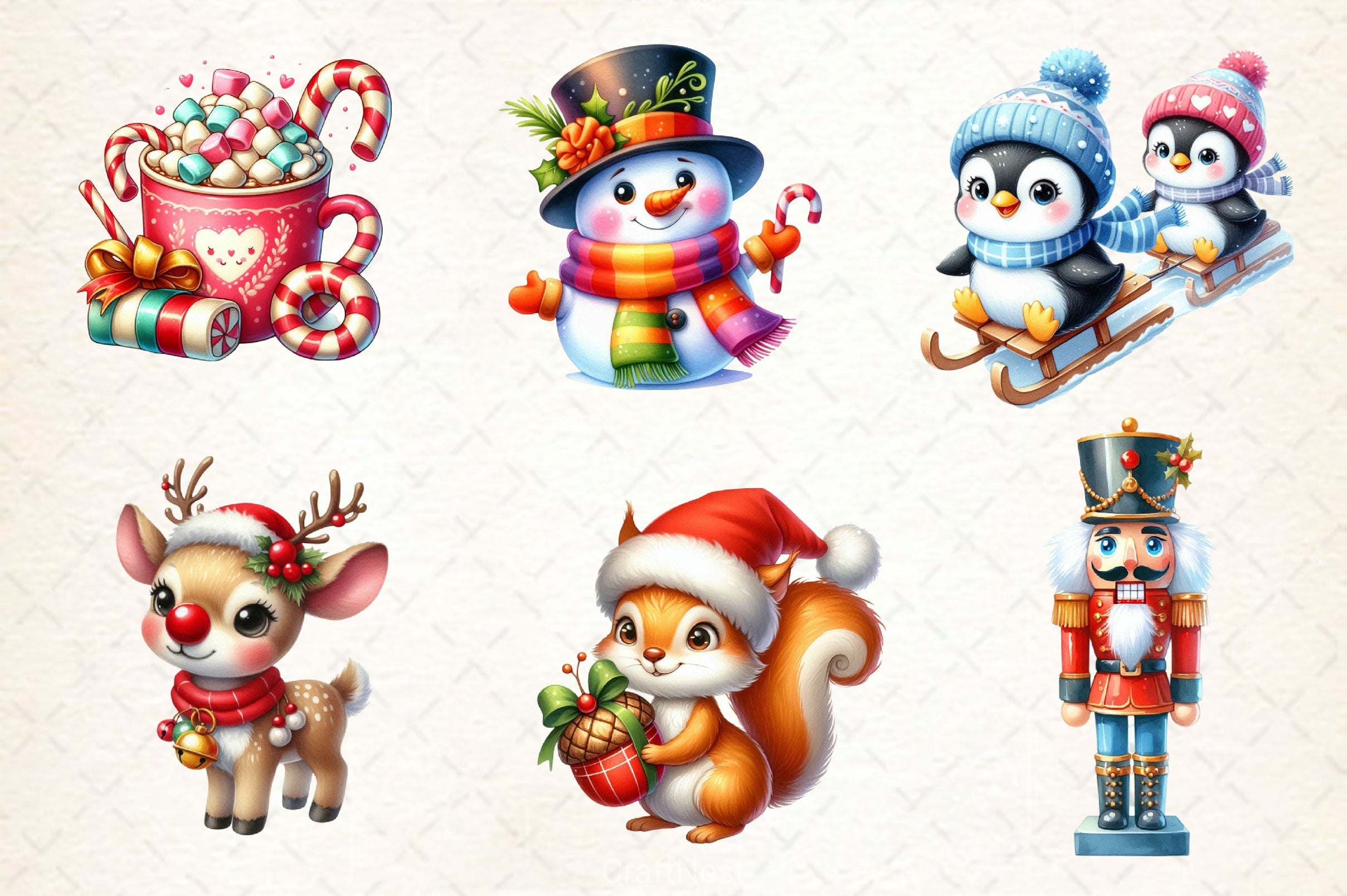 Adorable Christmas Clipart Bundle - CraftNest - Digital Crafting and Art
