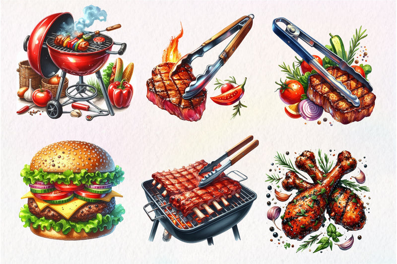 BBQ Barbecue Clipart Bundle - CraftNest - Digital Crafting and Art