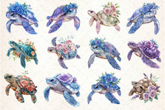 Beautiful Sea Turtles Clipart Bundle 2 - CraftNest - Digital Crafting and Art