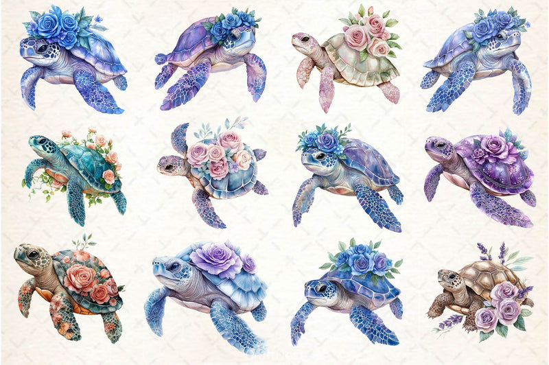 Beautiful Sea Turtles Clipart Bundle 2 - CraftNest - Digital Crafting and Art