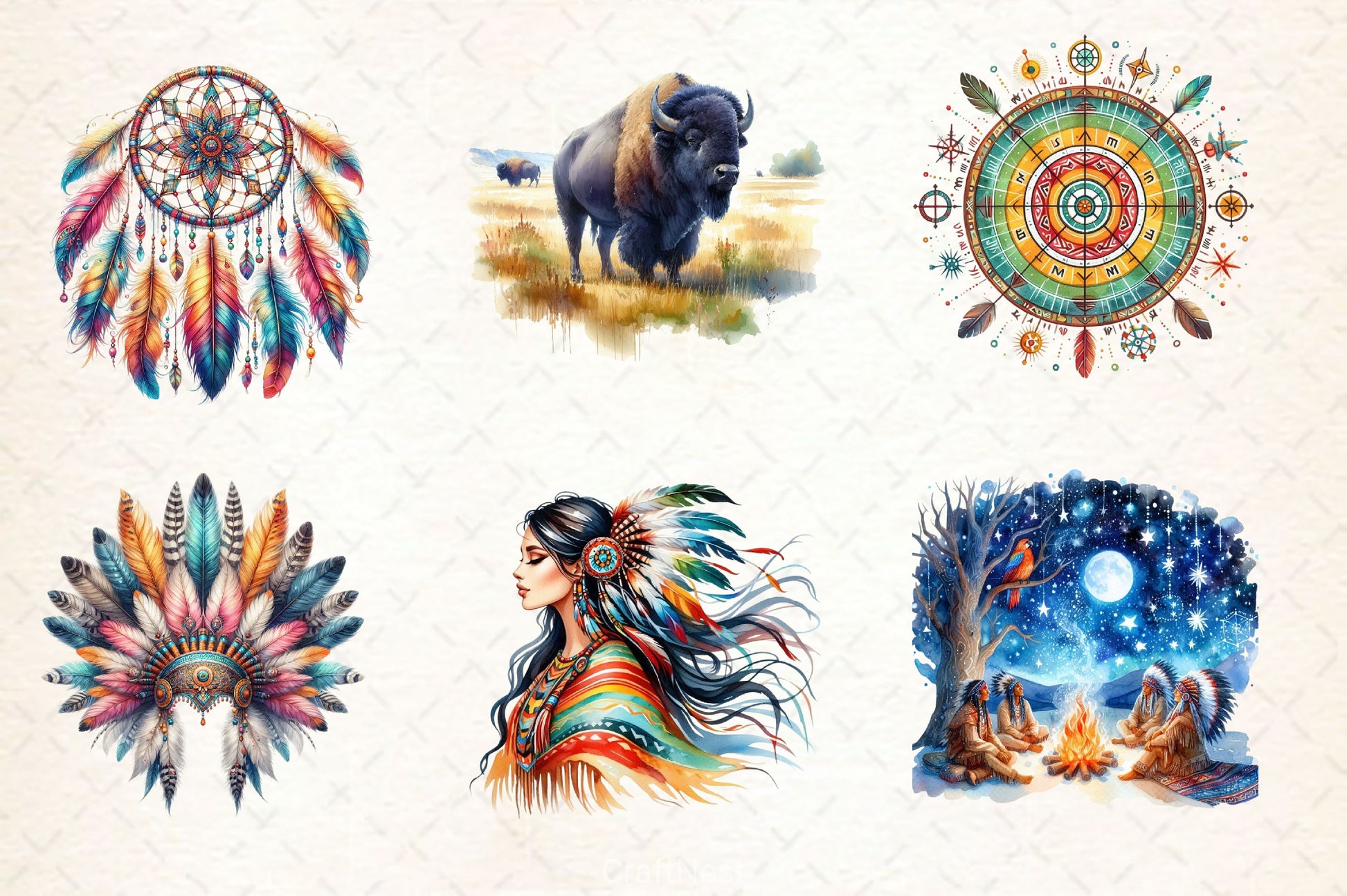 Native American Heritage Clipart Bundle 2 - CraftNest - Digital Crafting and Art