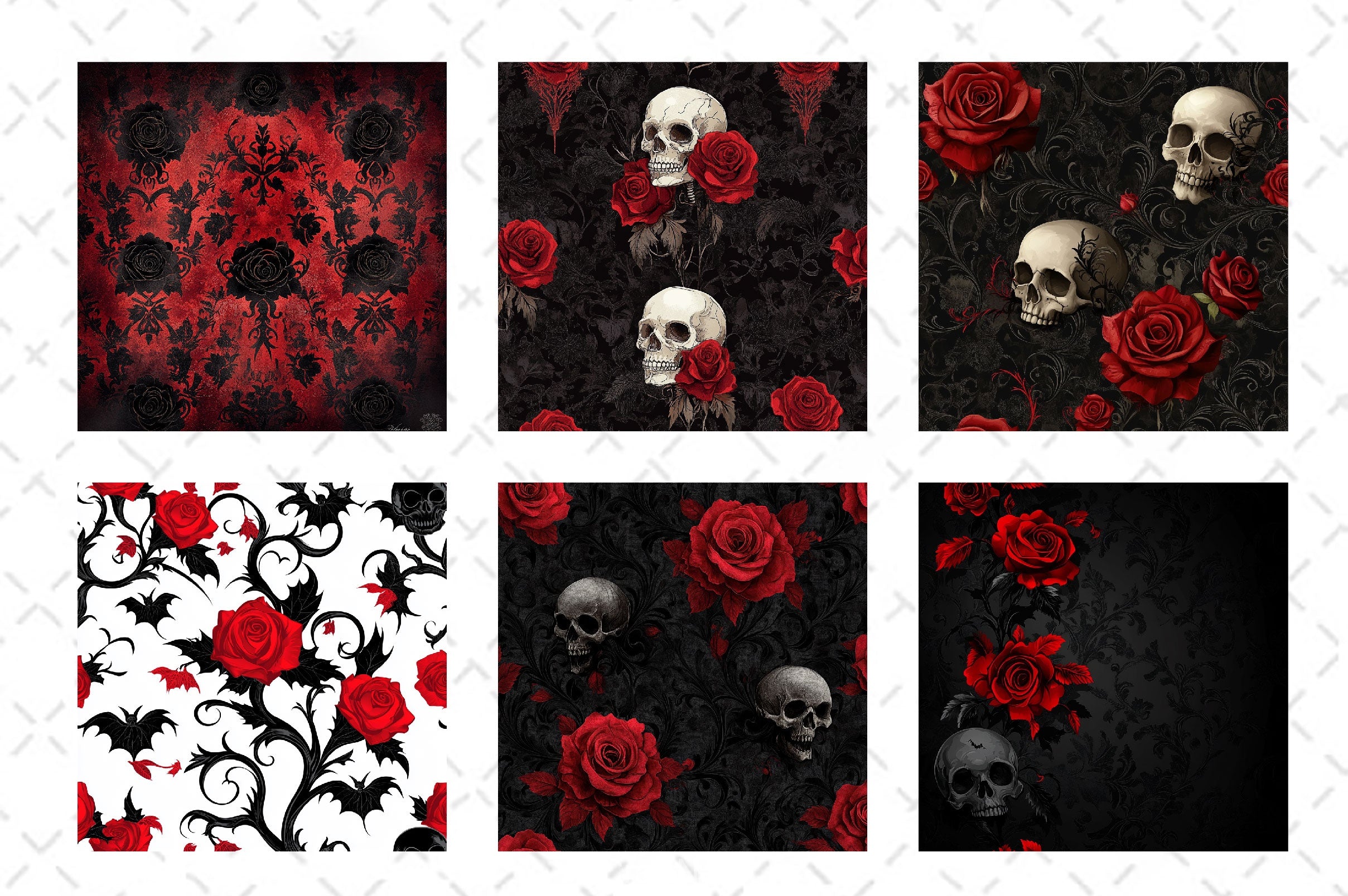 Vampire Romance Digital Paper - CraftNest - Digital Crafting and Art