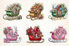 Sleigh Sparkling Xmas Clipart Bundle - CraftNest - Digital Crafting and Art