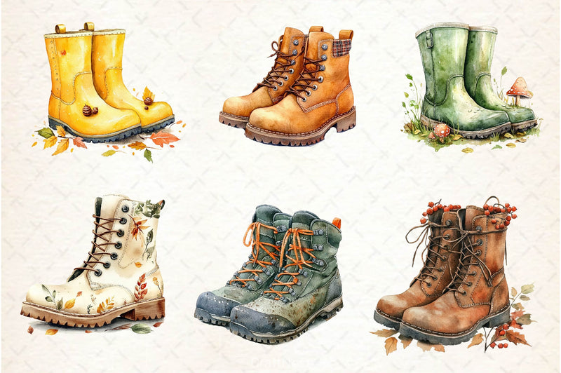Autumn Boots Clipart Bundle 2 - CraftNest - Digital Crafting and Art