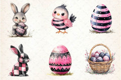 Black & Pink Easter Clipart Bundle 2 - CraftNest - Digital Crafting and Art