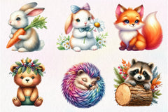 Cute Woodland Animal Clipart Bundle - CraftNest - Digital Crafting and Art