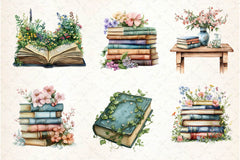 Spring Books Clipart Bundle 3 - CraftNest - Digital Crafting and Art