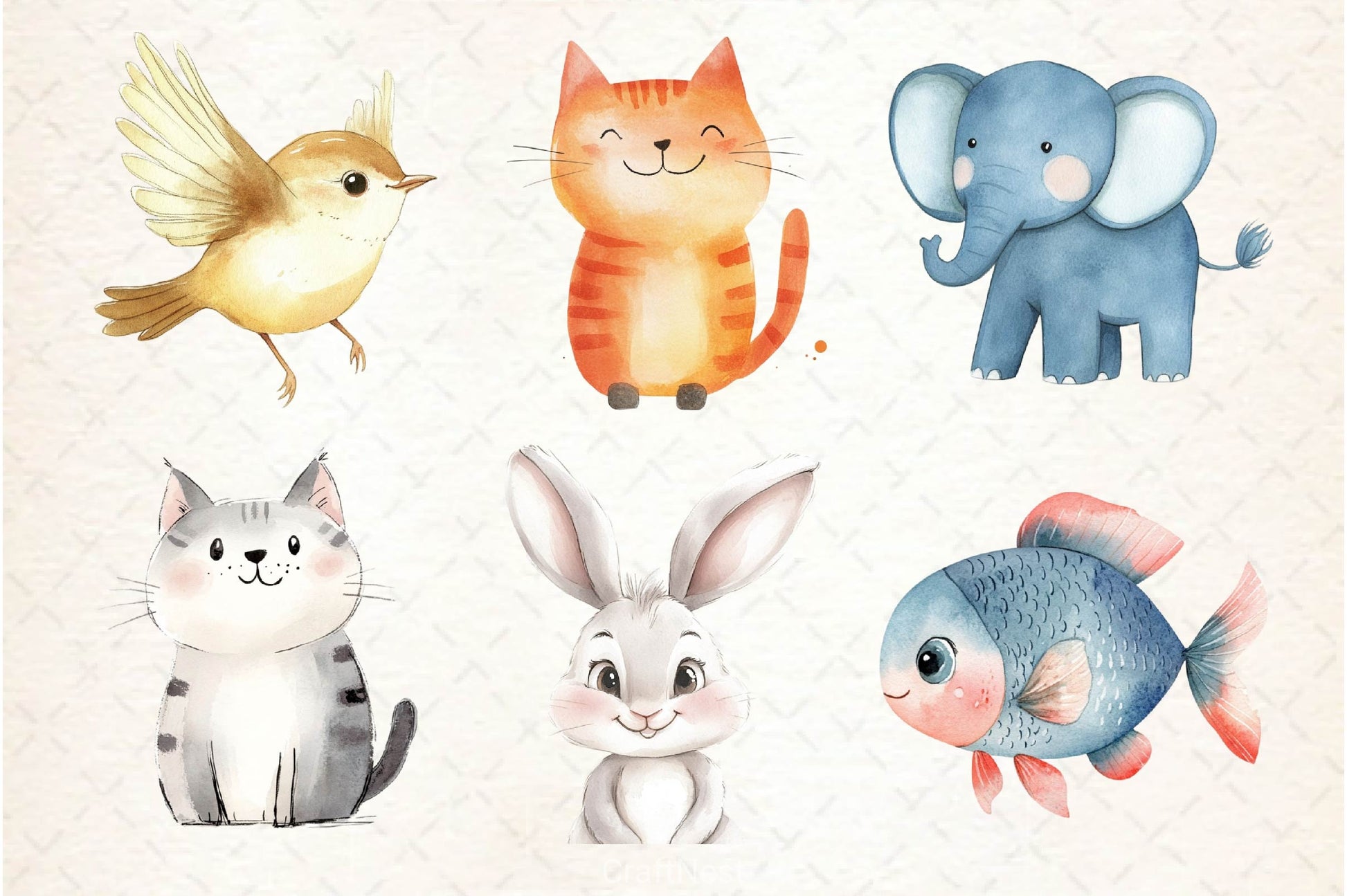 Animals Minimalist Cartoon Clipart Bundle 4 - CraftNest - Digital Crafting and Art