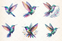 Glitter Hummingbirds Clipart Bundle - CraftNest - Digital Crafting and Art