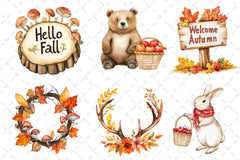 Fall Woodland Clipart Bundle 3 - CraftNest - Digital Crafting and Art