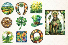 Stained Glass St Patricks Clipart Bundle - CraftNest - Digital Crafting and Art