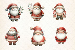 Boho Santa Clipart Bundle - CraftNest - Digital Crafting and Art