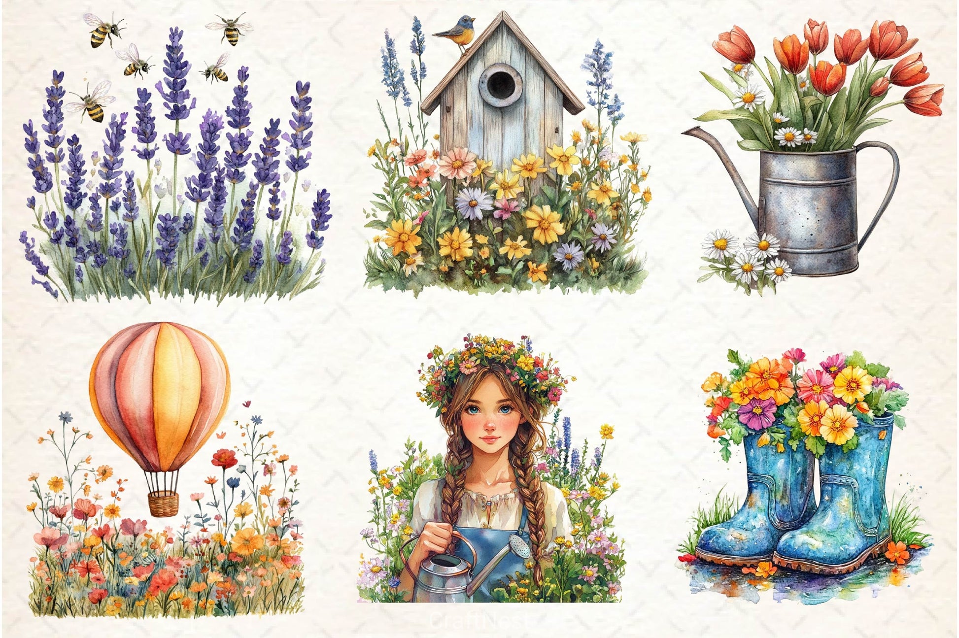 Spring Aesthetic Clipart Bundle - CraftNest - Digital Crafting and Art
