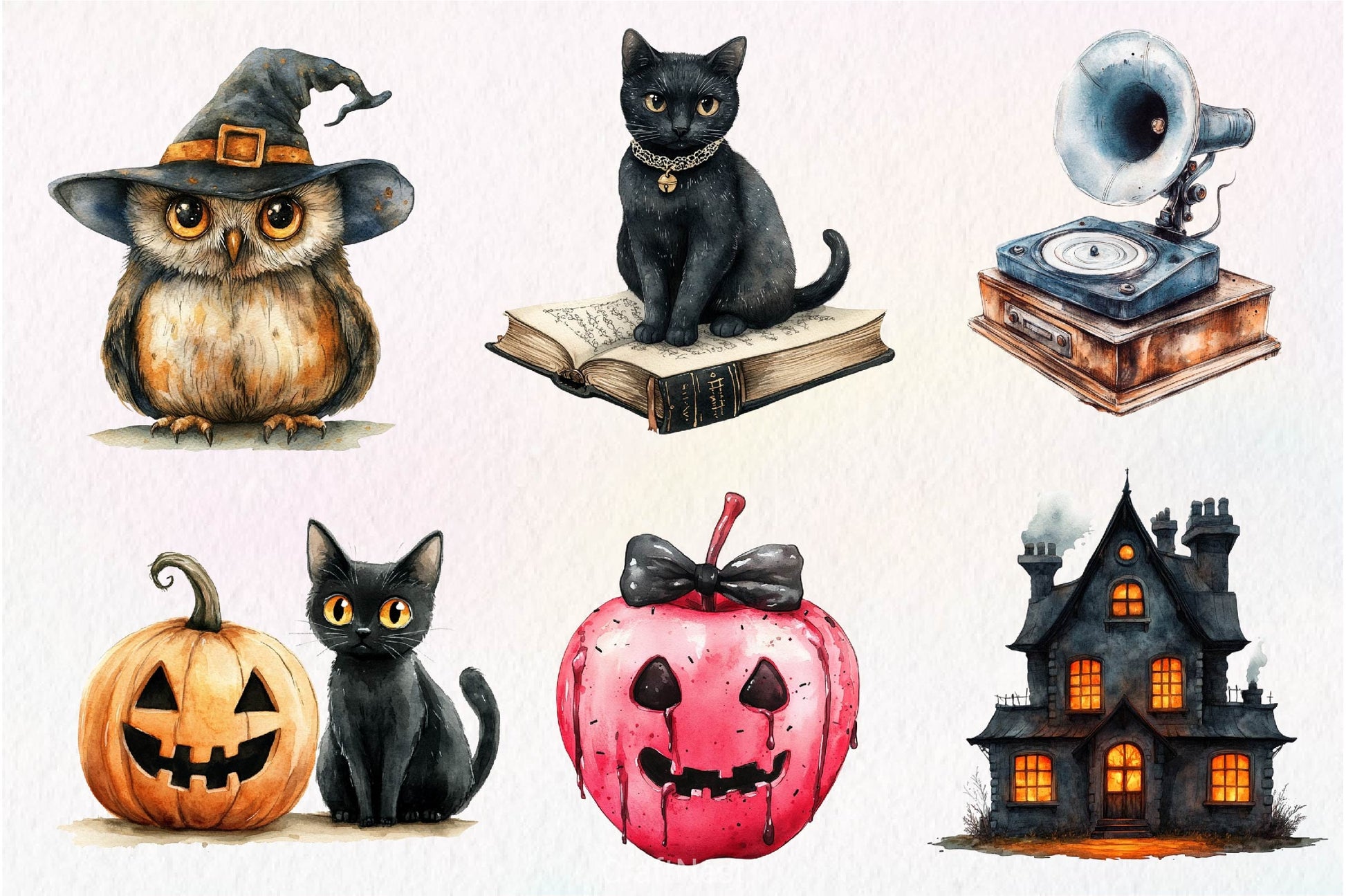 Vintage Halloween Diecuts Clipart Bundle - CraftNest - Digital Crafting and Art