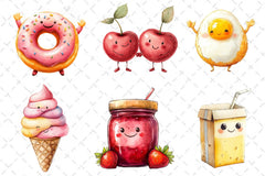 Food Character Clipart Bundle - CraftNest - Digital Crafting and Art