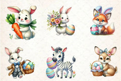 Easter Animals Clipart Bundle 2 - CraftNest - Digital Crafting and Art