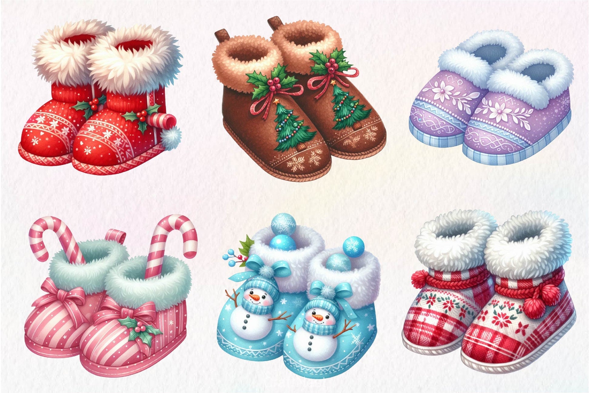 Christmas Slipper Clipart Bundle - CraftNest - Digital Crafting and Art