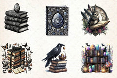 Gothic Easter Day Books Clipart Bundle 2 - CraftNest - Digital Crafting and Art