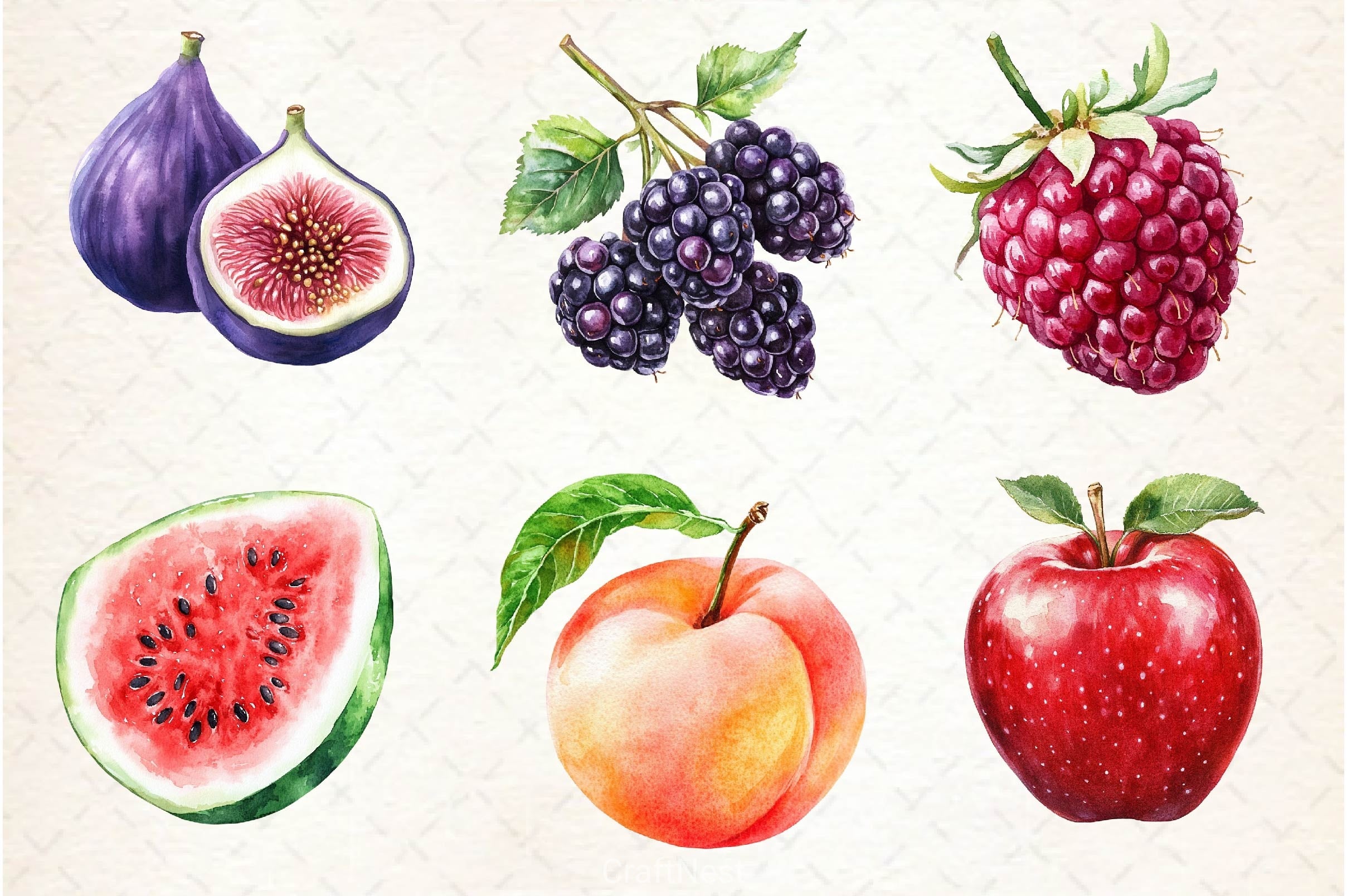 Summer Fruits Clipart Bundle 2 - CraftNest - Digital Crafting and Art