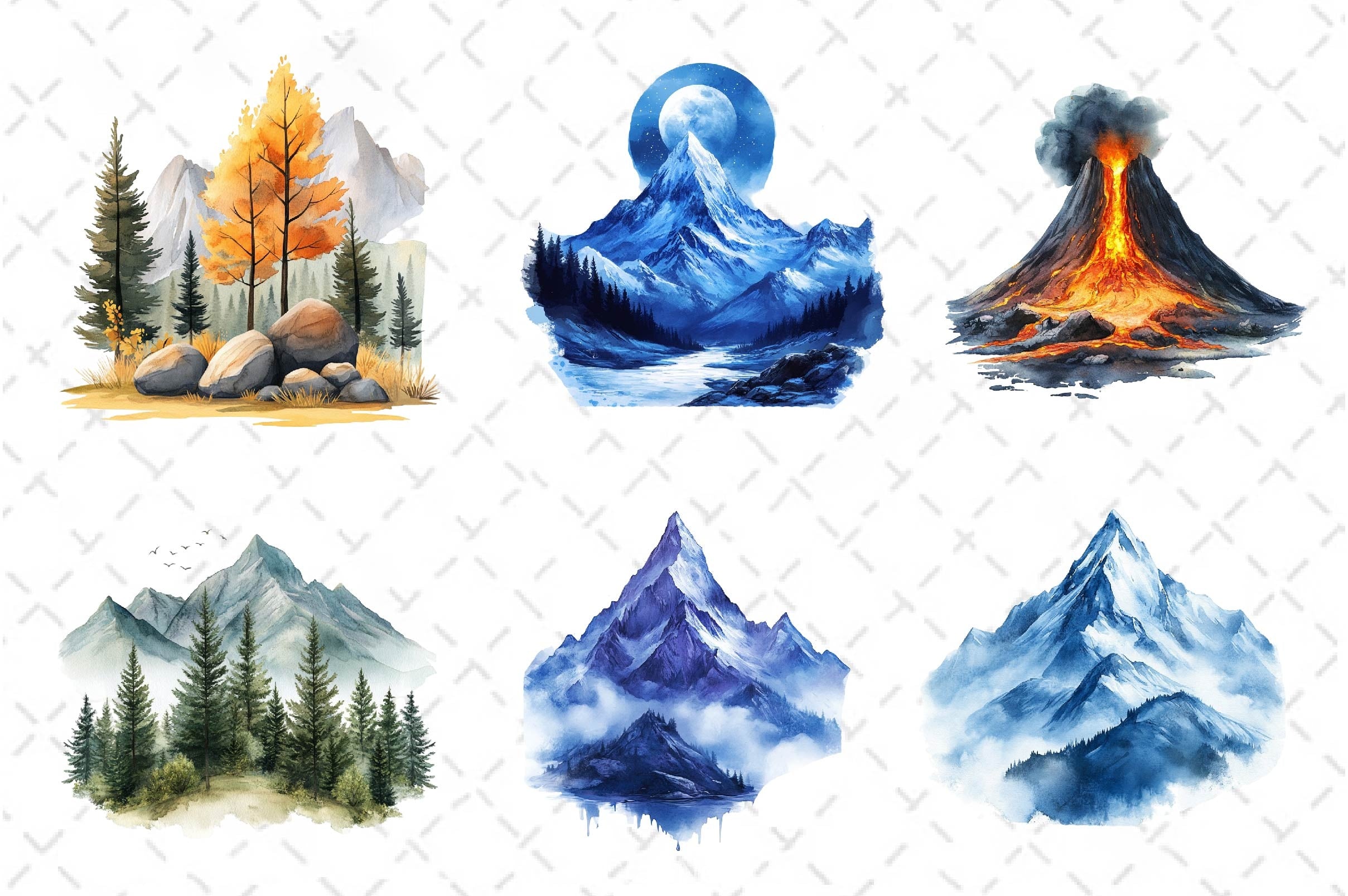 Mountain Clipart Bundle 3 - CraftNest - Digital Crafting and Art