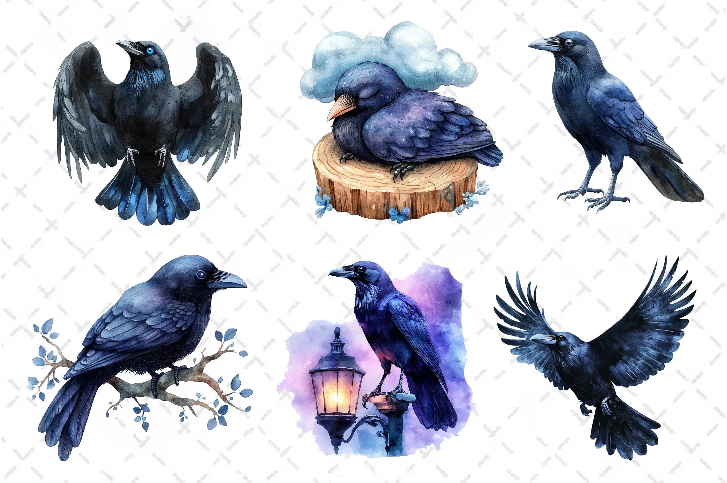 Raven Bird Clipart Bundle - CraftNest - Digital Crafting and Art