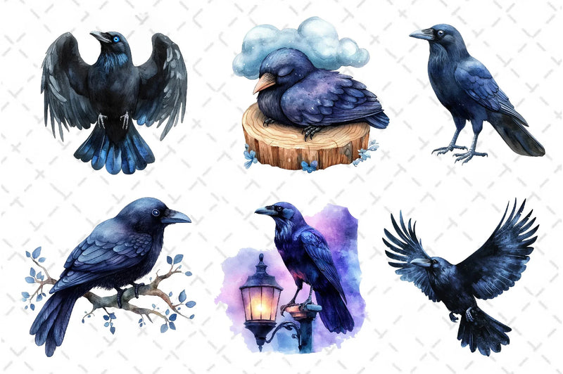 Raven Bird Clipart Bundle - CraftNest - Digital Crafting and Art