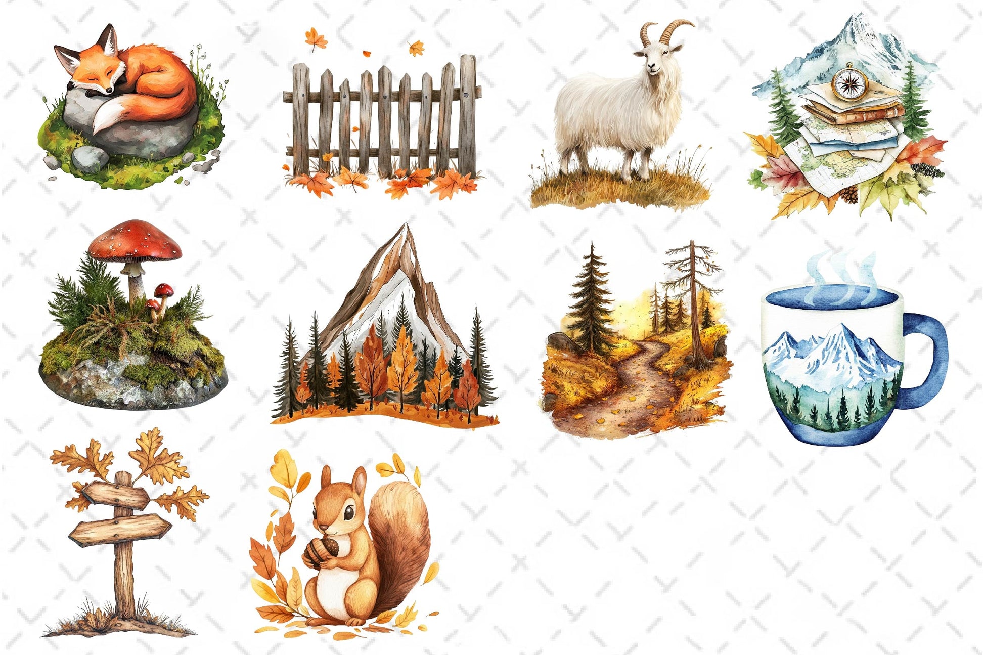 Alpine Autumn Clipart Bundle - CraftNest - Digital Crafting and Art
