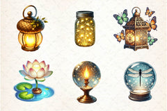 Fairy Lamps Clipart Bundle - CraftNest - Digital Crafting and Art