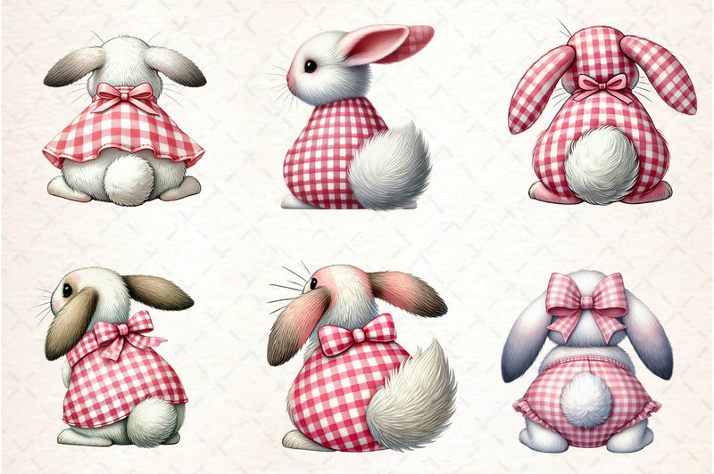 Cute Bunny Butt Clipart Bundle - CraftNest - Digital Crafting and Art