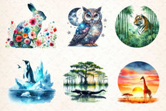 Double Exposure Animal Landscape Clipart Bundle - CraftNest - Digital Crafting and Art