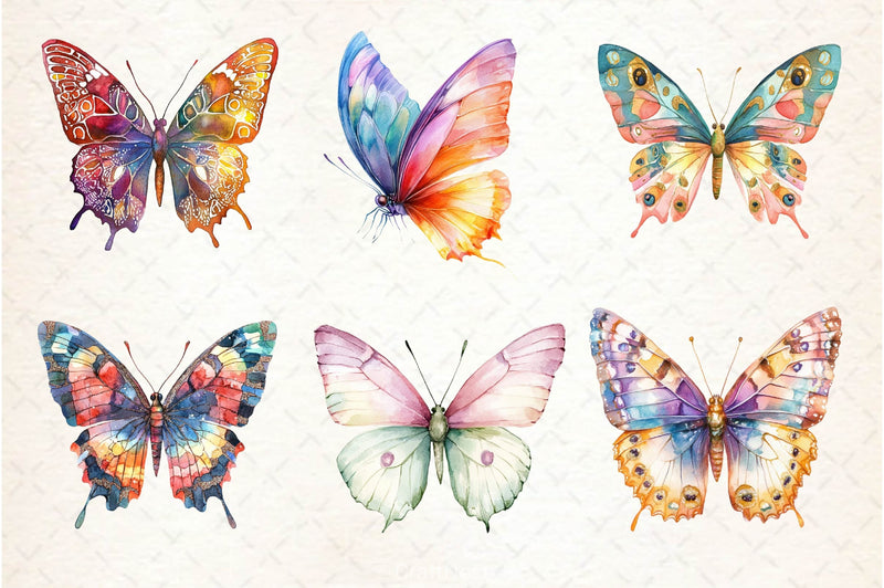 Colorful Spring Butterfly Clipart Bundle - CraftNest - Digital Crafting and Art