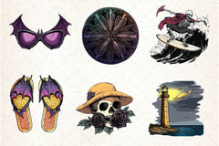 Gothic Summer Clipart Bundle 4 - CraftNest - Digital Crafting and Art