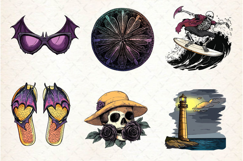 Gothic Summer Clipart Bundle 4 - CraftNest - Digital Crafting and Art