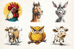 Funny Animals Clipart Bundle 4 - CraftNest - Digital Crafting and Art