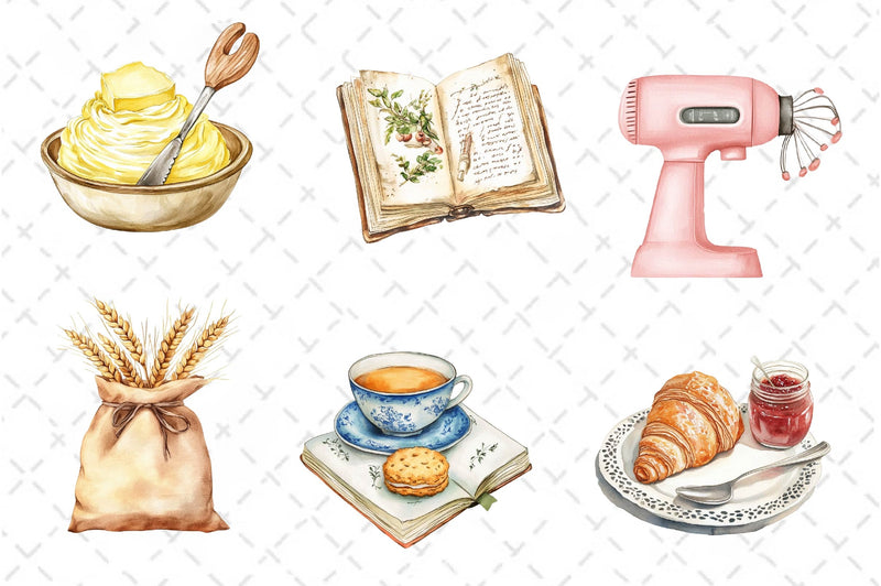 Vintage Baking Clipart Bundle 4 - CraftNest - Digital Crafting and Art