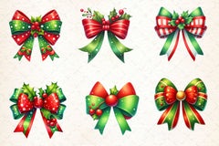 Christmas Bow Clipart Bundle 5 - CraftNest - Digital Crafting and Art