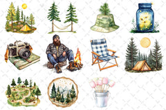 Summer Camping Clipart Bundle - CraftNest - Digital Crafting and Art