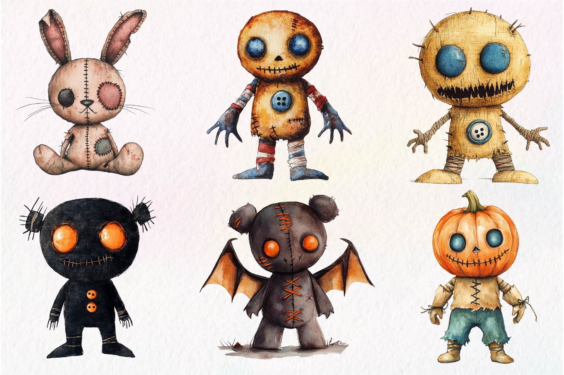 Halloween Voodoo Doll Clipart Bundle 2 - CraftNest - Digital Crafting and Art