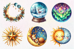 Celestial Christmas Clipart Bundle 2 - CraftNest - Digital Crafting and Art