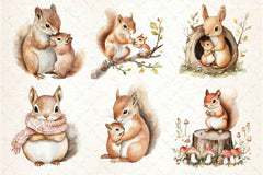 Squirrel Baby Clipart Bundle 2 - CraftNest - Digital Crafting and Art