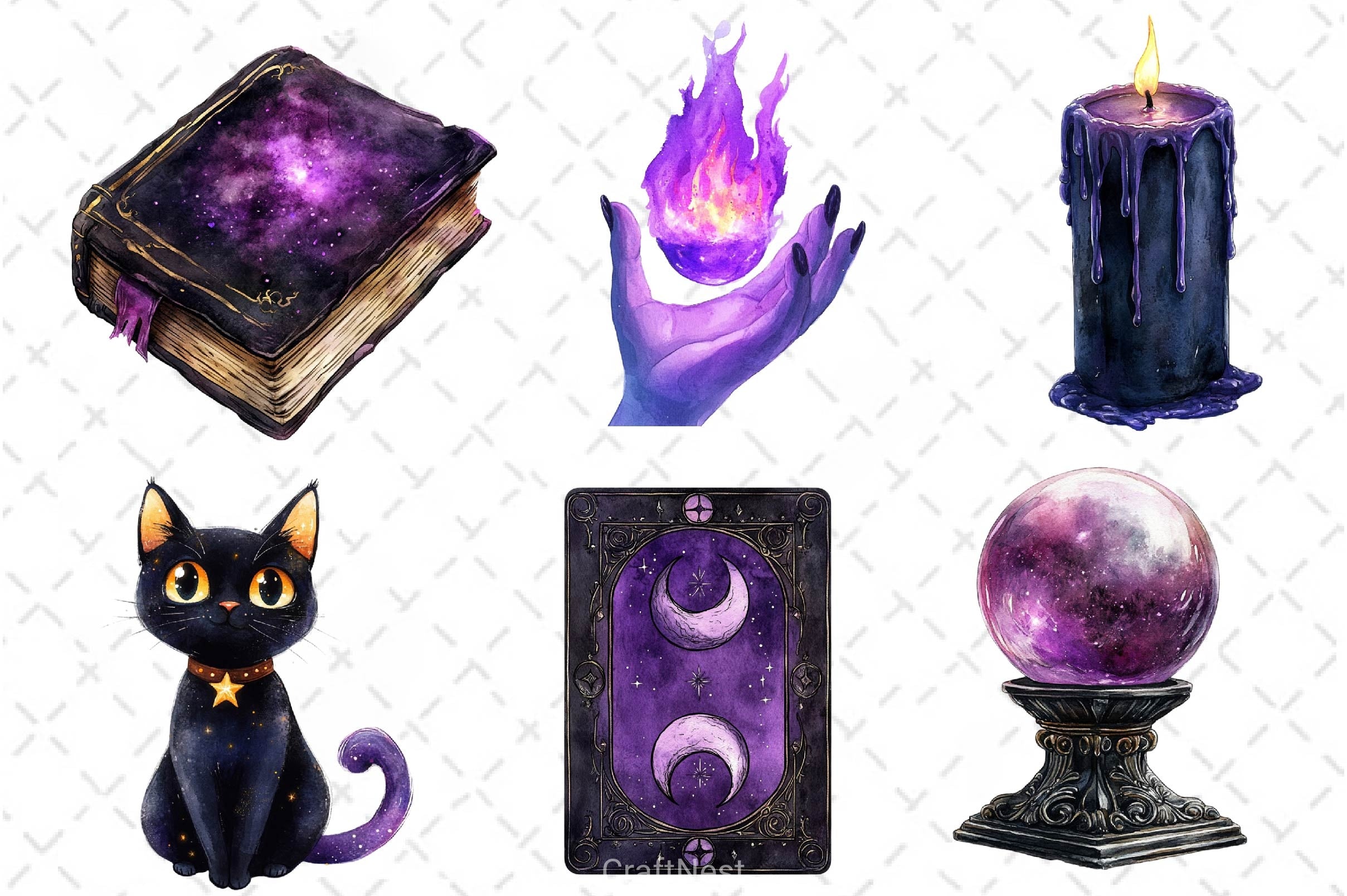 Witchy Vibe Clipart Bundle - CraftNest - Digital Crafting and Art