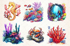 Coral Reef Clipart Bundle 2 - CraftNest - Digital Crafting and Art