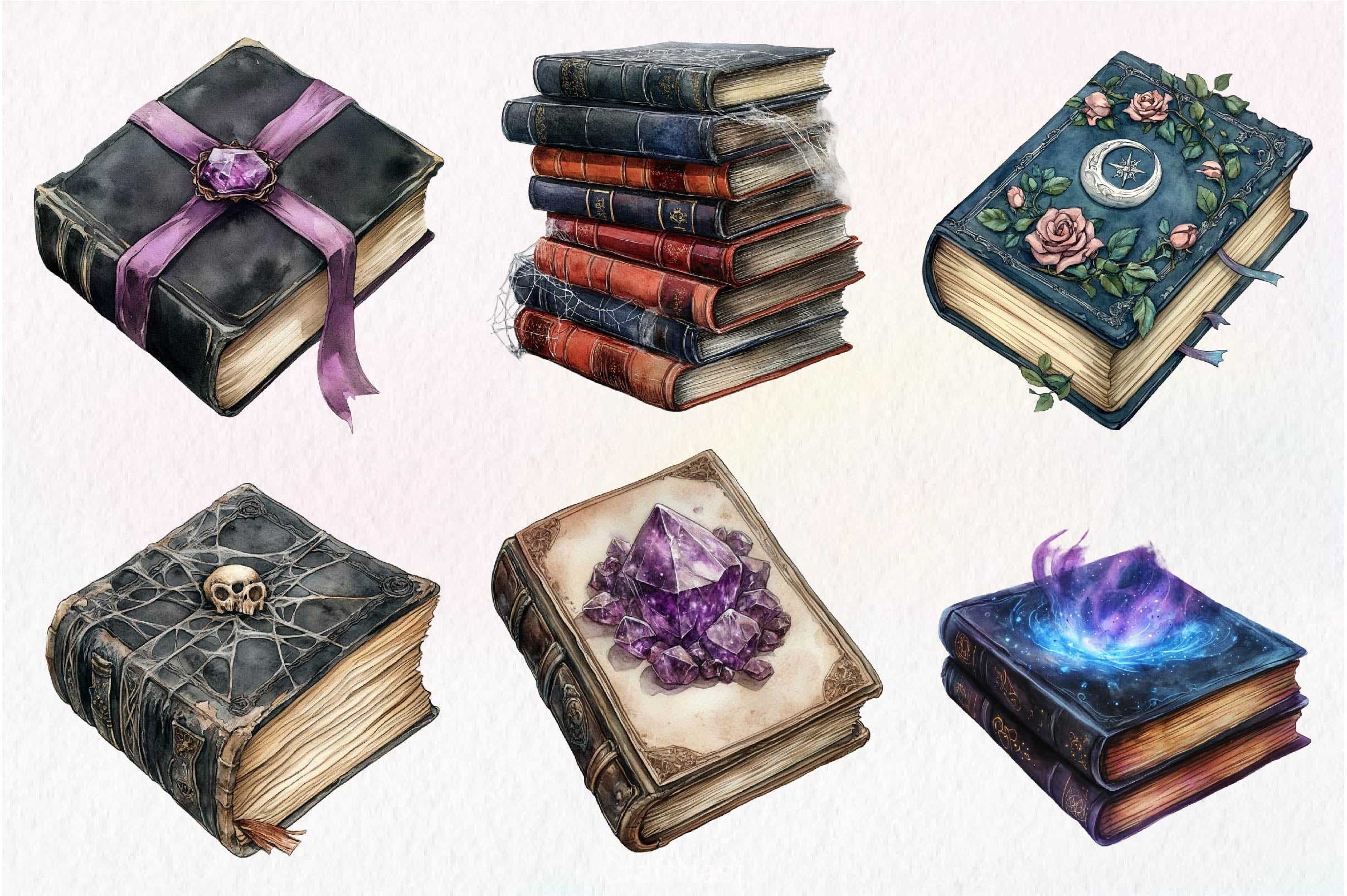 Gothic Fantasy Books Clipart Bundle 3 - CraftNest - Digital Crafting and Art