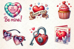 Retro Valentine Clipart Bundle 3 - CraftNest - Digital Crafting and Art