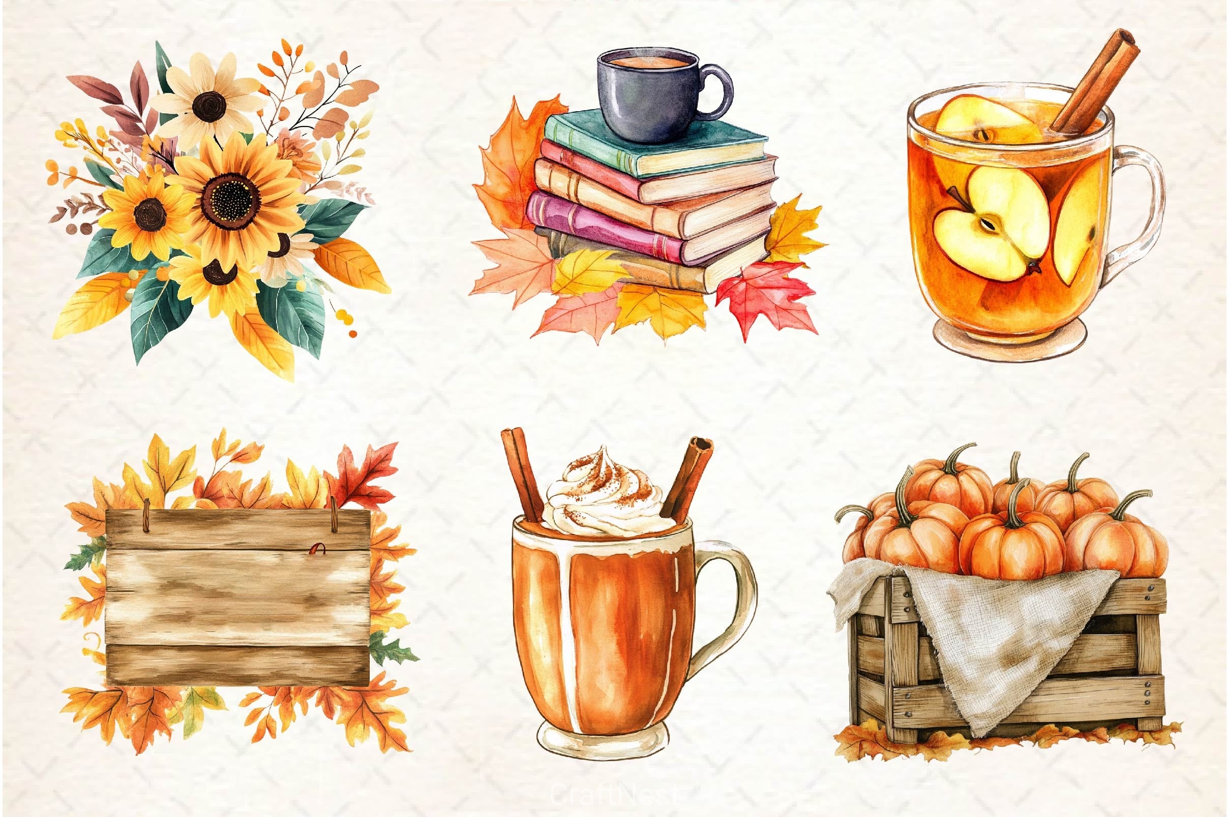 Fall Autumn Clipart Bundle - CraftNest - Digital Crafting and Art