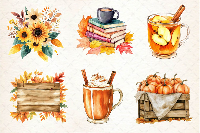 Fall Autumn Clipart Bundle - CraftNest - Digital Crafting and Art