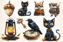 Steampunk Autumn Clipart Bundle 2 - CraftNest - Digital Crafting and Art